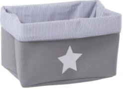 CHILDHOME Korb Canvas, Grau, 32x20x20 Cm