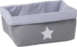 CHILDHOME Korb Canvas, Grau, 40x30x20 Cm