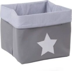 CHILDHOME Korb Canvas, Grau, 32x32x29 Cm
