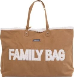 CHILDHOME Wickeltasche Family Bag Velours, Braun