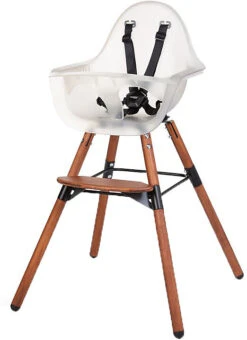 Childhome 2 In 1 Hochstuhl Evolu 2 + Ring, Nuss/transparent