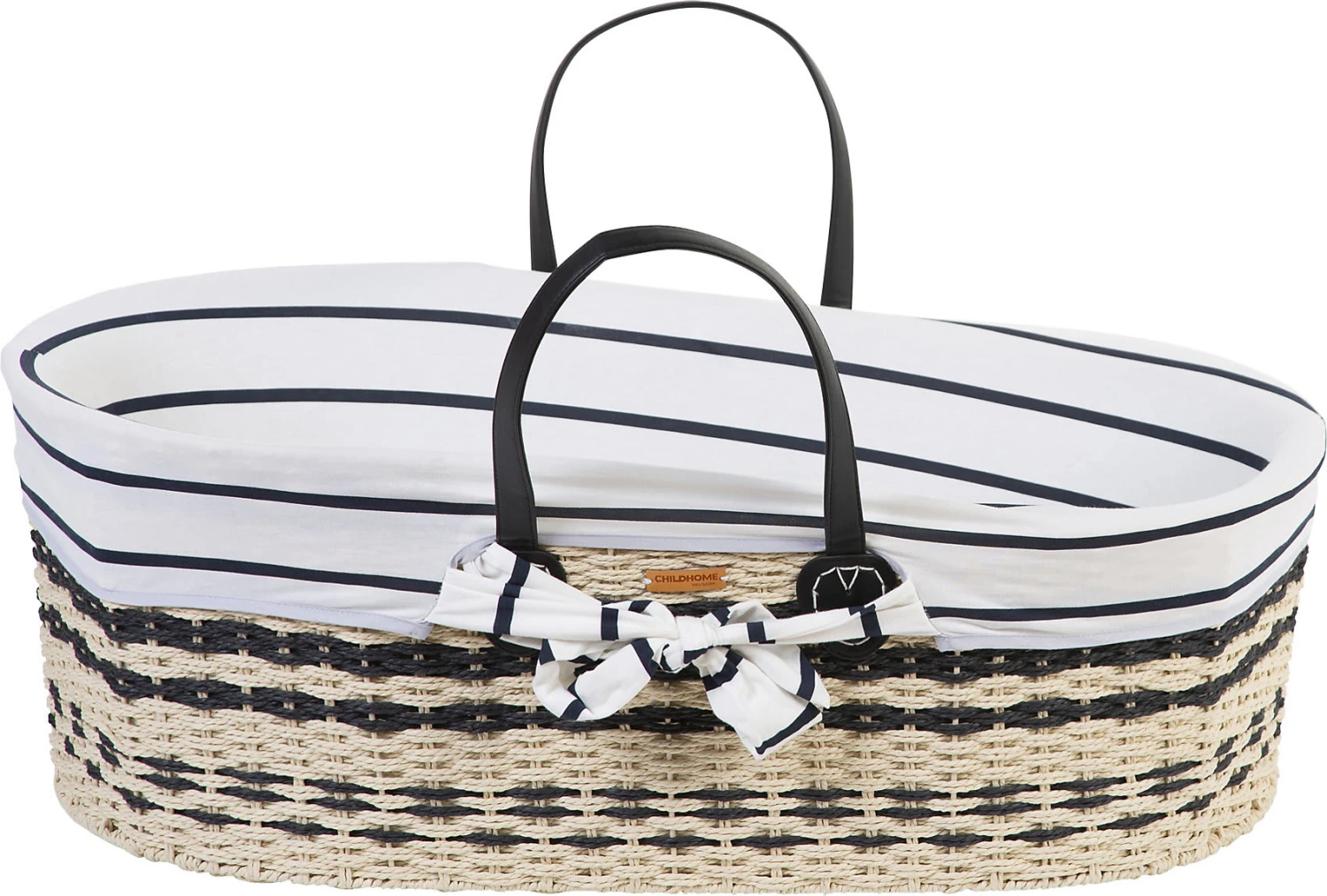 Childhome Bezug Für Moses-Korb, Streifen Marin