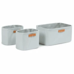 CHILDHOME Hängekörbe 3er Set Hellgrau