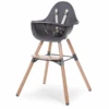 CHILDHOME Hochstuhl Evolu 2 Natur/grau 2-in-1 + Ring