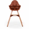 CHILDHOME Hochstuhl Evolu 2 Natur / Rost 2 In 1 + Ring