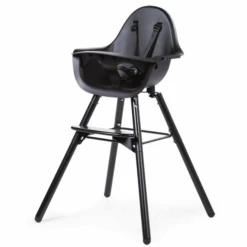 CHILDHOME Hochstuhl Evolu 2 Schwarz/ Schwarz 2 In 1 + Ring