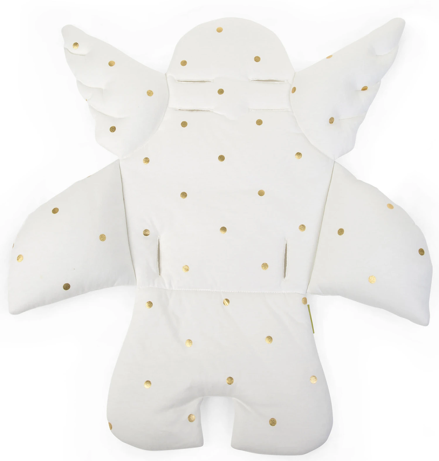 Childhome Sitzkissen Engel, Punkte Gold, Weiß