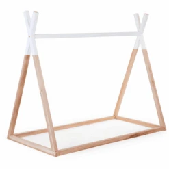CHILDHOME Tipi Babybett Rahmen Natur Weiß 70 X 140 Cm
